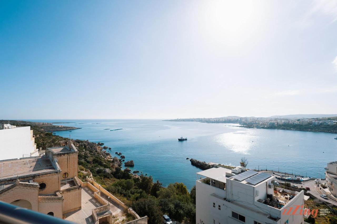 Ferienwohnung Insta Worthy Gorgeous Seaview Penthouse St. Paul's Bay Exterior foto